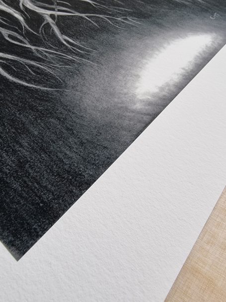 Struktur eines Fine Art Papieres